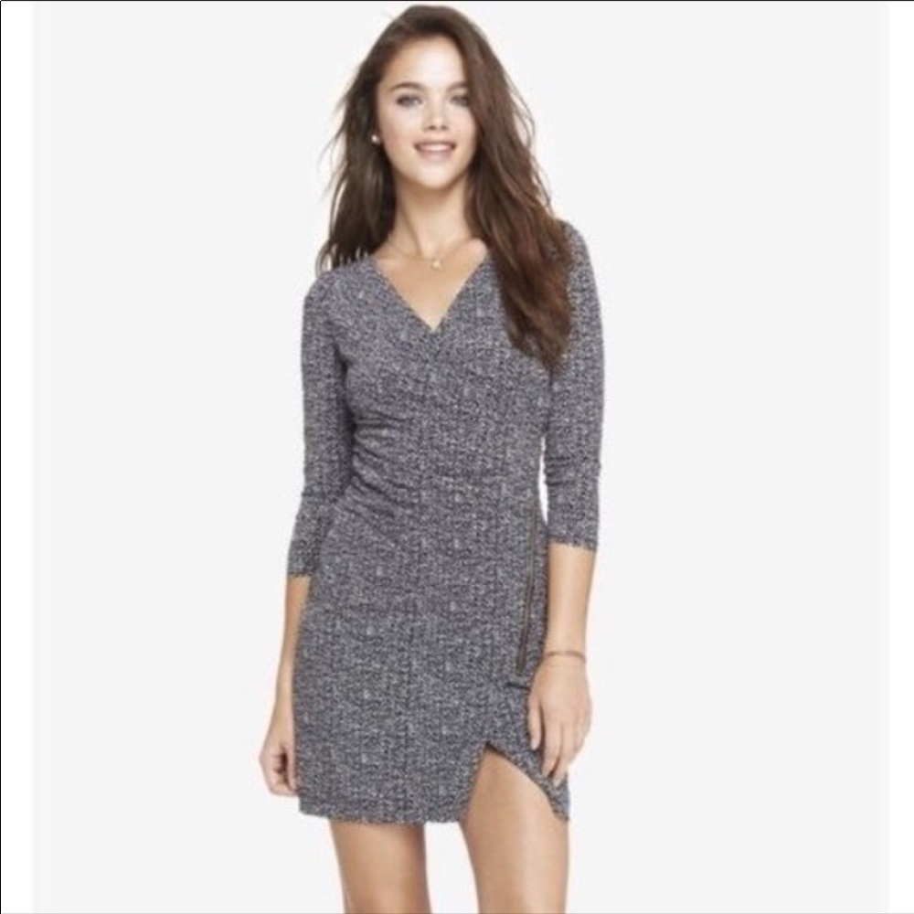 Express zipper wrap dress